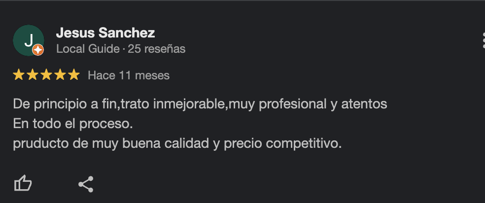 Reseña de cliente 3