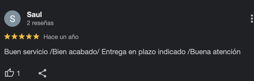 Reseña de cliente 5